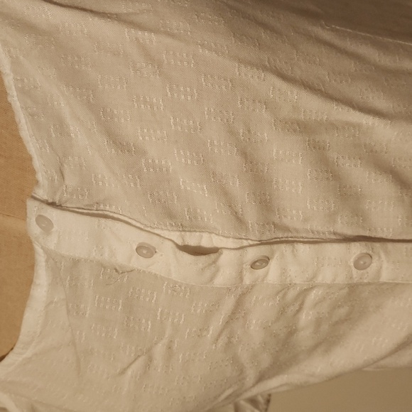 Lee Cooper East London Women's White Button-Up Bubble Sleeve Top Sz L - Picture 5 of 7